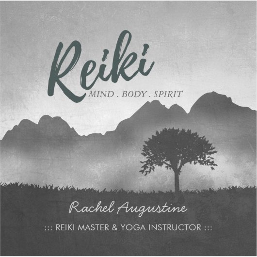Sticker B&W Natural Reiki Master Yoga moniteur de médiatio (Devant)