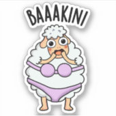 Sticker Baa-kini Funny Bikini Pun (Devant)