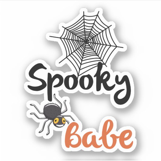 Sticker Babe éffrayante - Jolie conception Halloween (Devant)