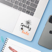 Sticker Babe éffrayante - Jolie conception Halloween (Ordinateur portable avec iPhone)