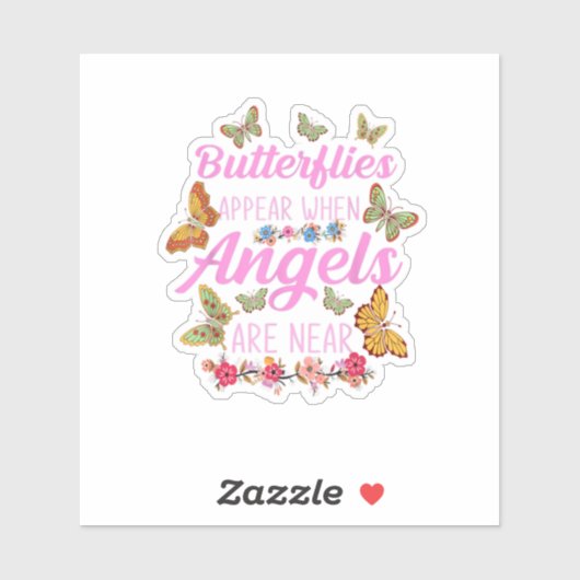 Sticker Babflies Appear When Angels Are Near (Feuille)