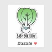 Sticker Baby Bok Choy Funny Veggie Pun (Feuille)