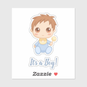 Sticker Baby Boy Blue Jumpsuit
