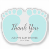 Sticker Baby Boy douche party merci (Devant)