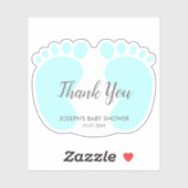 Sticker Baby Boy douche party merci (Feuille)