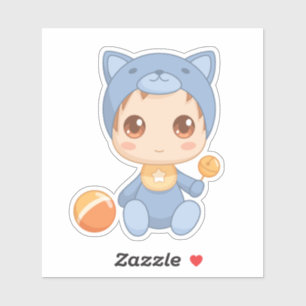 Sticker Baby Boy Girl Chat Jumpsuit
