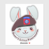 Sticker Baby Bunny "Le petit parachutiste de papa" (Feuille)