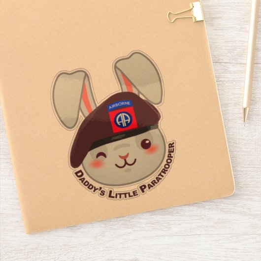 Sticker Baby Bunny "Le petit parachutiste de papa" (Carnet)