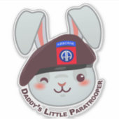 Sticker Baby Bunny "Le petit parachutiste de papa" (Devant)