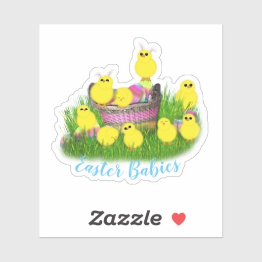 Sticker Baby Chicks Easter (Feuille)