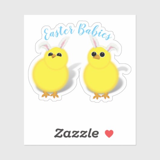 Sticker Baby Chicks Easter (Feuille)