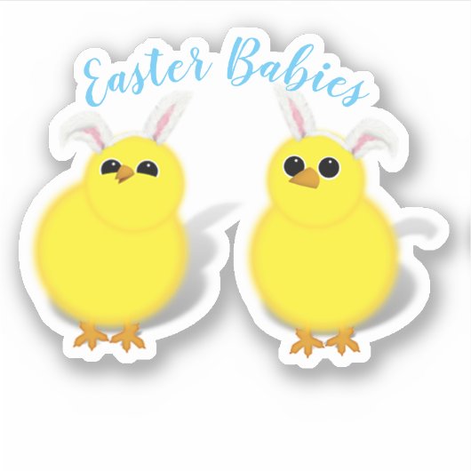 Sticker Baby Chicks Easter (Devant)
