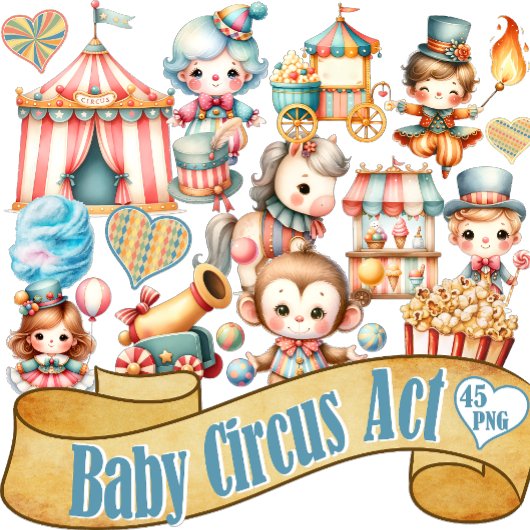 Sticker Baby Circus