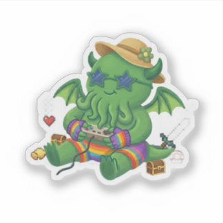 Sticker Baby Cthulhu Gamer