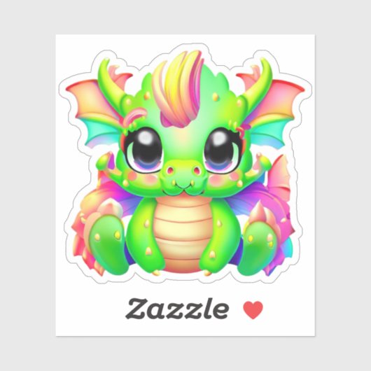 Sticker Baby Dragon (Feuille)