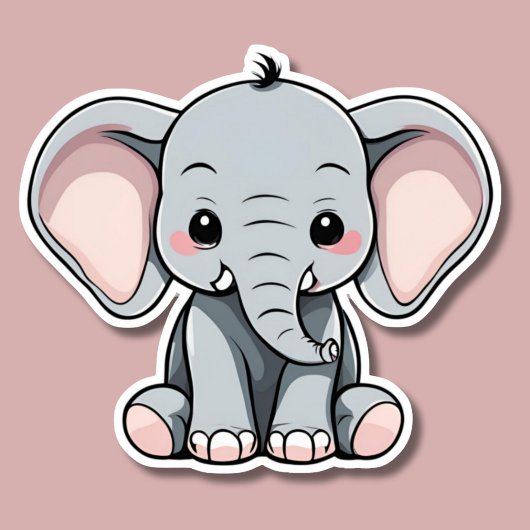 Sticker Baby Elephant imperméable