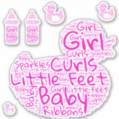 Sticker Baby Girl Shapecloud (Devant)