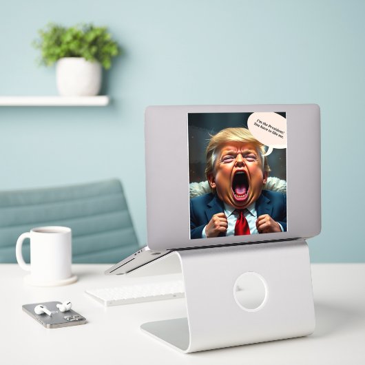 Sticker Baby President (Ordinateur portable sur le bureau)