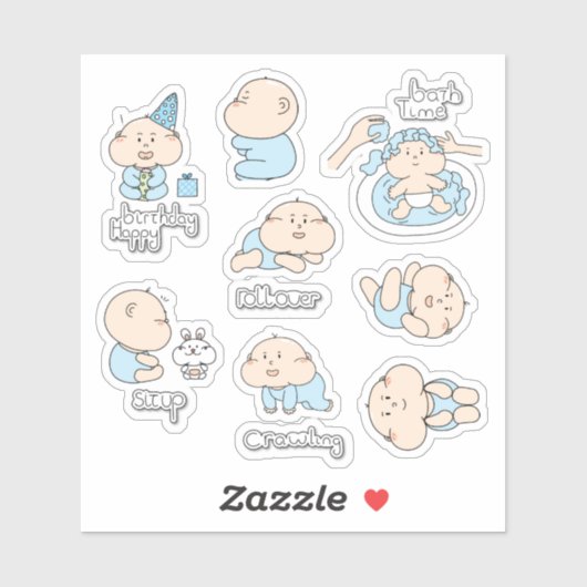 Sticker Baby routine milestone  (Feuille)