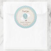 Sticker Baby shower à ballon à air chaud bleu (Sac)