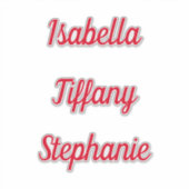 Sticker Baby shower Anniversaire Fête Favoriser Nom Étique (Devant)