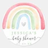 Sticker Baby shower arc-en-ciel Boho Favoriser (Devant)