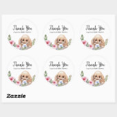 sticker baby shower avec design mignon. (Feuille)