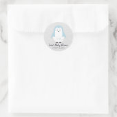 Sticker Baby shower Bébé Bleu Pingouin (Sac)