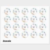 Sticker baby shower Bleu Bear Ballons (Feuille)