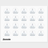 Sticker Baby shower bleu et blanc (Feuille)