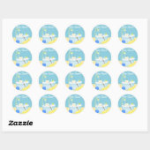 Sticker Baby shower Bleu Soudain (Feuille)