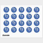 Sticker Baby shower Blue Baby Boy FootPrints (Feuille)