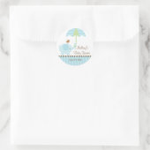 Sticker Baby shower Blue Elephant (Sac)