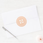 Sticker Baby shower Bouton orange Favoriser (Enveloppe)