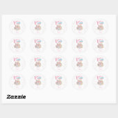 Sticker Baby shower Carnival Rose (Feuille)