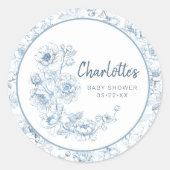 Sticker Baby shower Chinoiserie - do-it-yourself F (Devant)