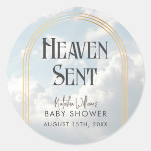 Sticker Baby shower Ciel bleu ciel
