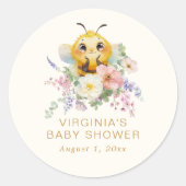 Sticker Baby shower d'abeilles (Devant)
