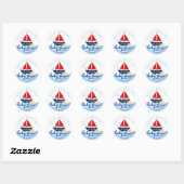 Sticker Baby shower de bateau nautique (Feuille)