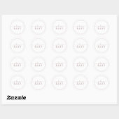 Sticker Baby shower de bienvenue minimaliste Rose (Feuille)