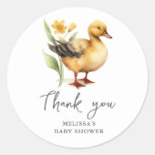 Sticker Baby shower de canard de ferme mignonne Fa (Devant)