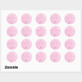 Sticker Baby shower de conception parapluie rose (Feuille)