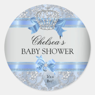 Sticker Baby shower de la Couronne de Little Princ