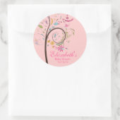 Sticker Baby shower de l'arbre fleuri du printemps (Sac)