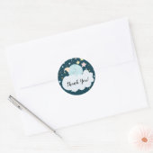 Sticker Baby shower de lune Merci Favoriser (Enveloppe)