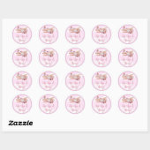 Sticker Baby shower de nuages rose de l'avion vers (Feuille)