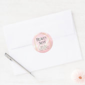 Sticker Baby shower de nuages rose Pastel (Enveloppe)