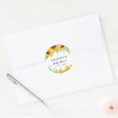 Sticker Baby shower de tournesol (Enveloppe)