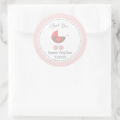 Sticker Baby shower de transport bébé rose (Sac)