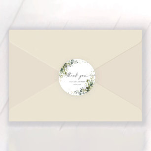 Sticker Baby shower de verdure fleurie Eucalyptus